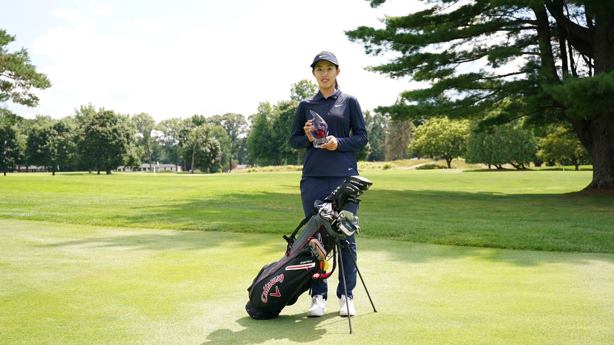 Xiaowen Yin during the final round of the FireKeepers Casino Hotel Championship