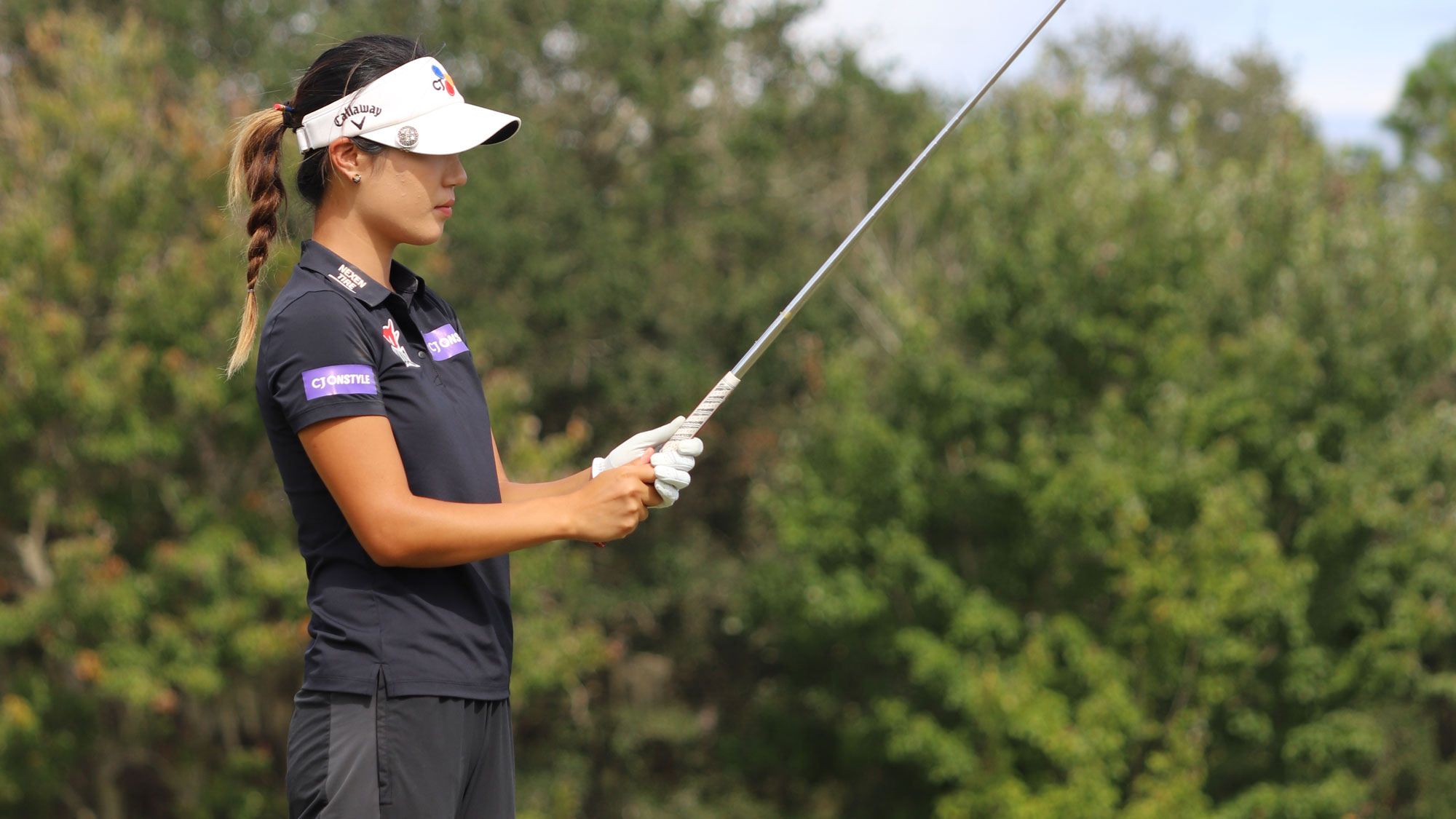 Yaeeun Hong plays a practice round before the 2021 Epson Tour Championship