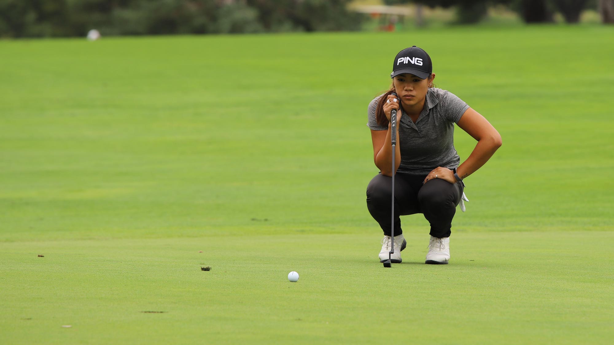 Demi Runas during the opening round of the Garden City Charity Classic