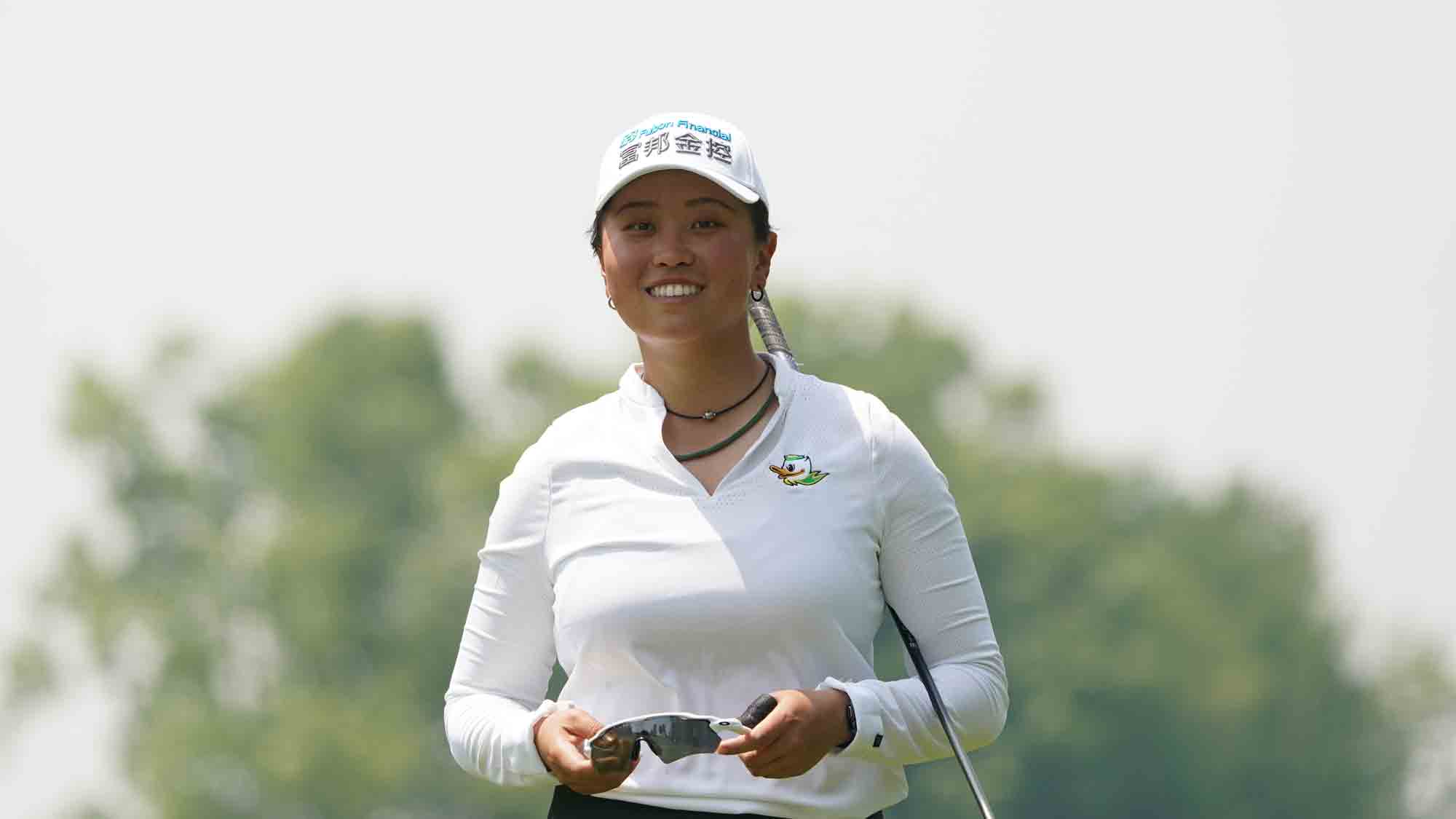 Hsin-Yu Lu during the opening round of the Island Resort Championship