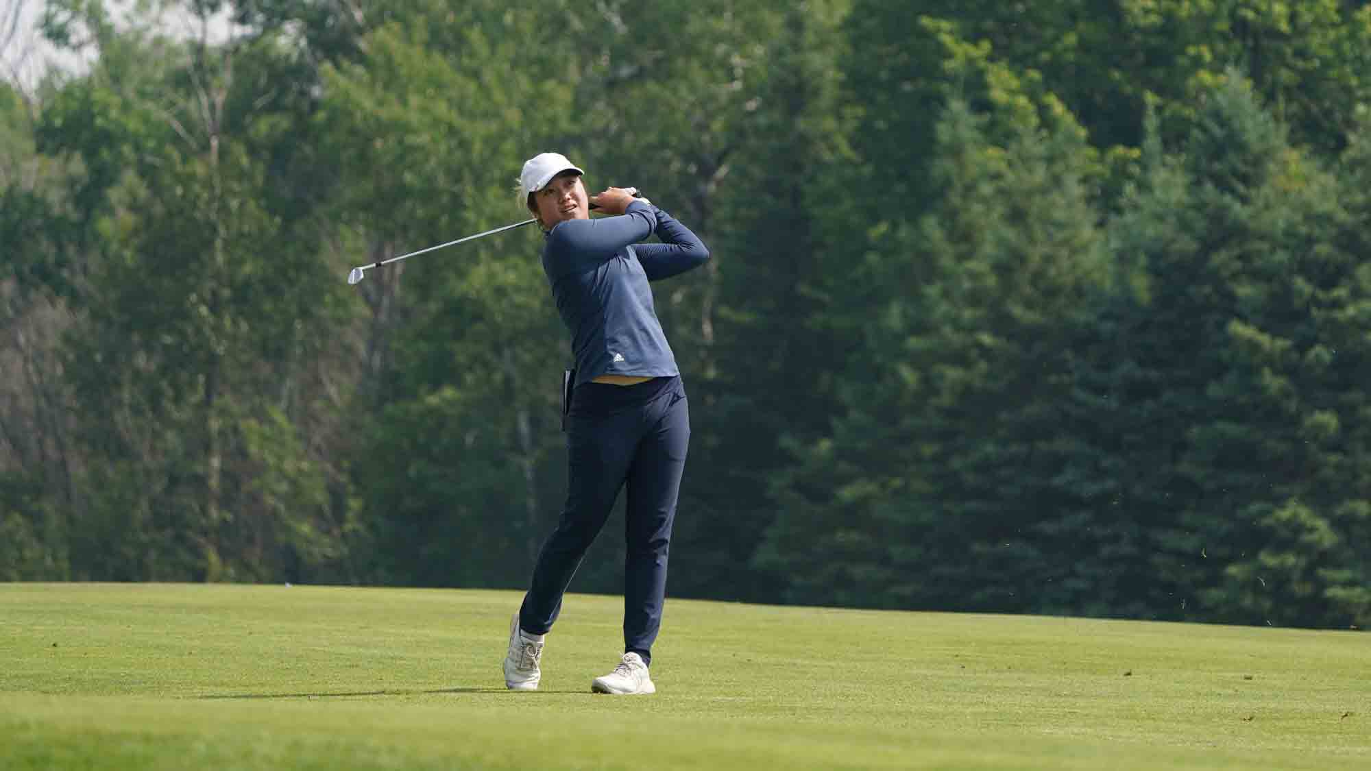 Natasha Andrea Oon during the opening round of the Island Resort Championship