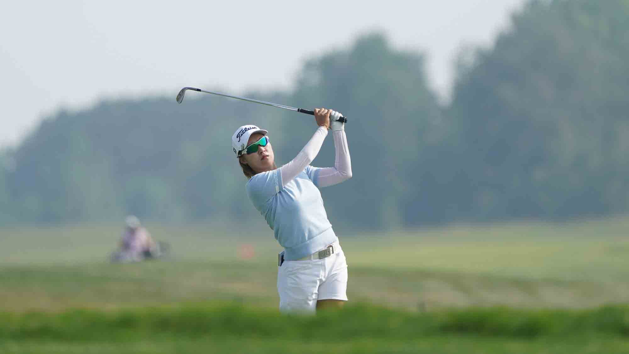 Minji Kang during the second round of the Island Resort Championship