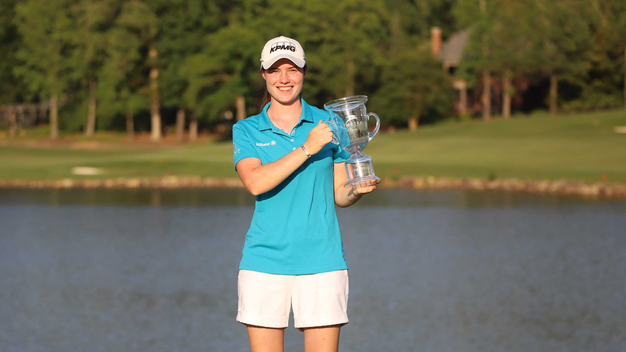 Leona Maguire holds Epson Classic trophy