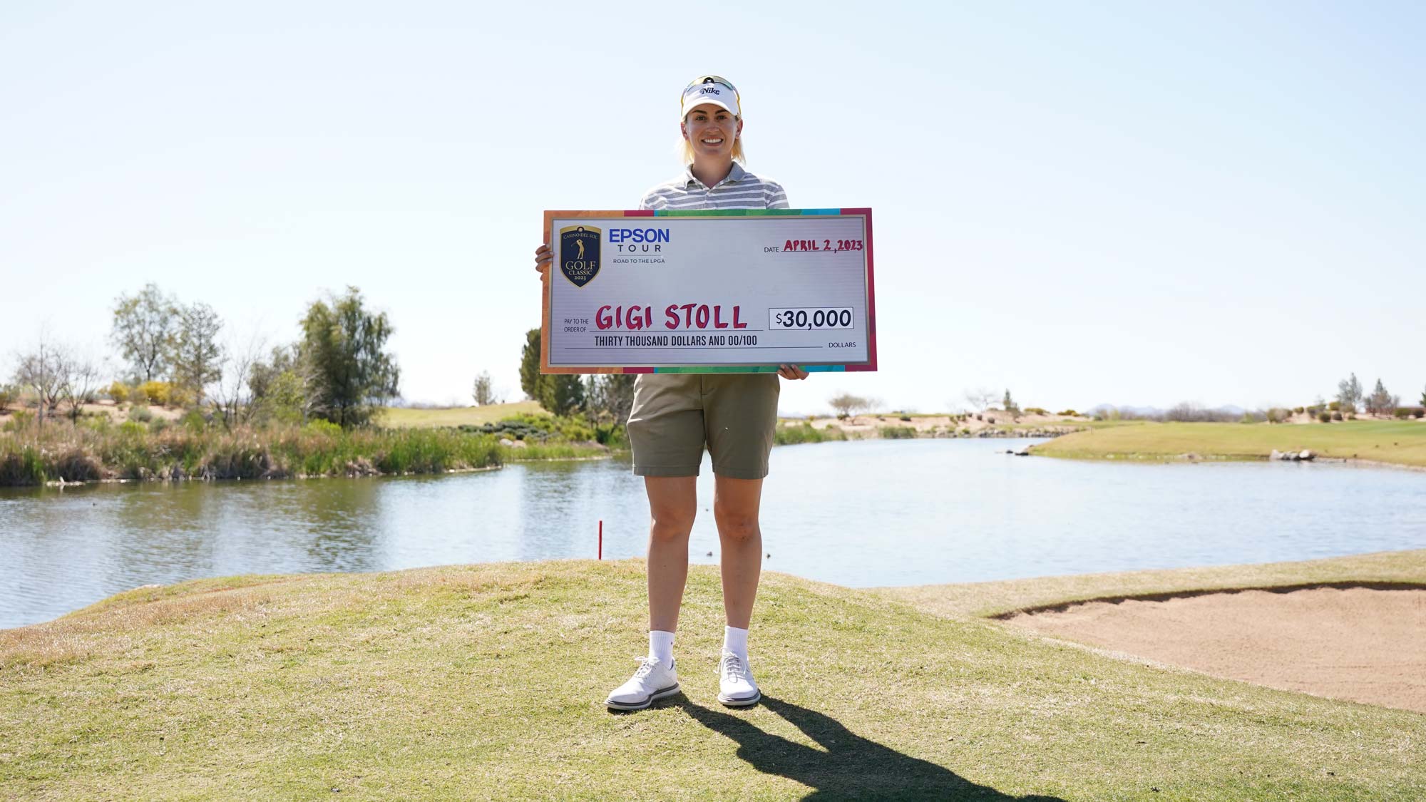 In the Winner’s Circle with Gigi Stoll at the Casino Del Sol Golf
