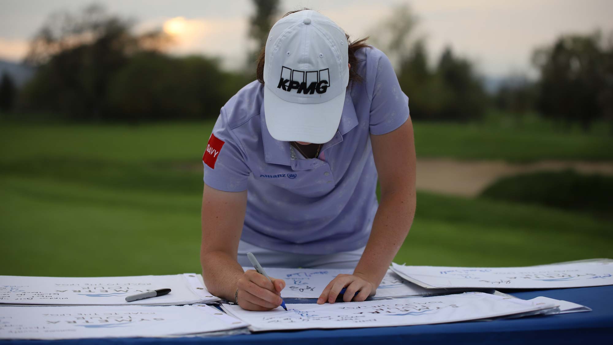 Leona Maguire signs flags