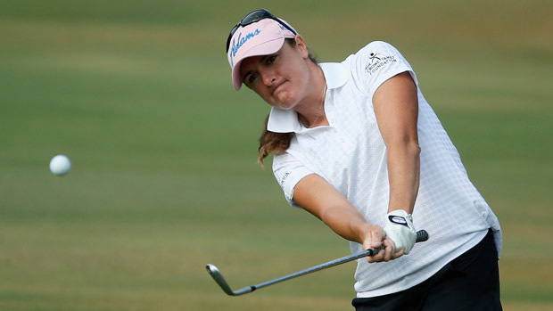 Alison Walshe during a practice round at the U.S. Women's Open conducted by the USGA
