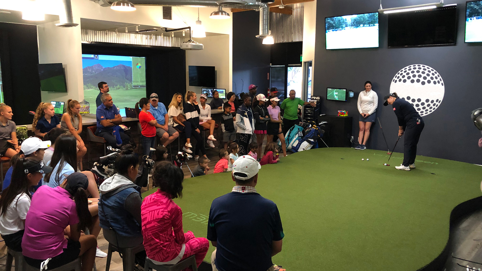 Angel Yin Putting at Academy