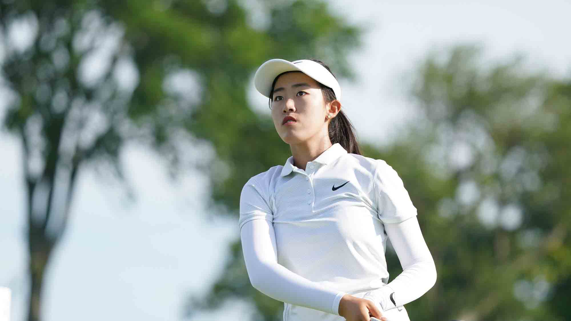 Xiaowen Yin during the final round of the French Lick Charity Classic